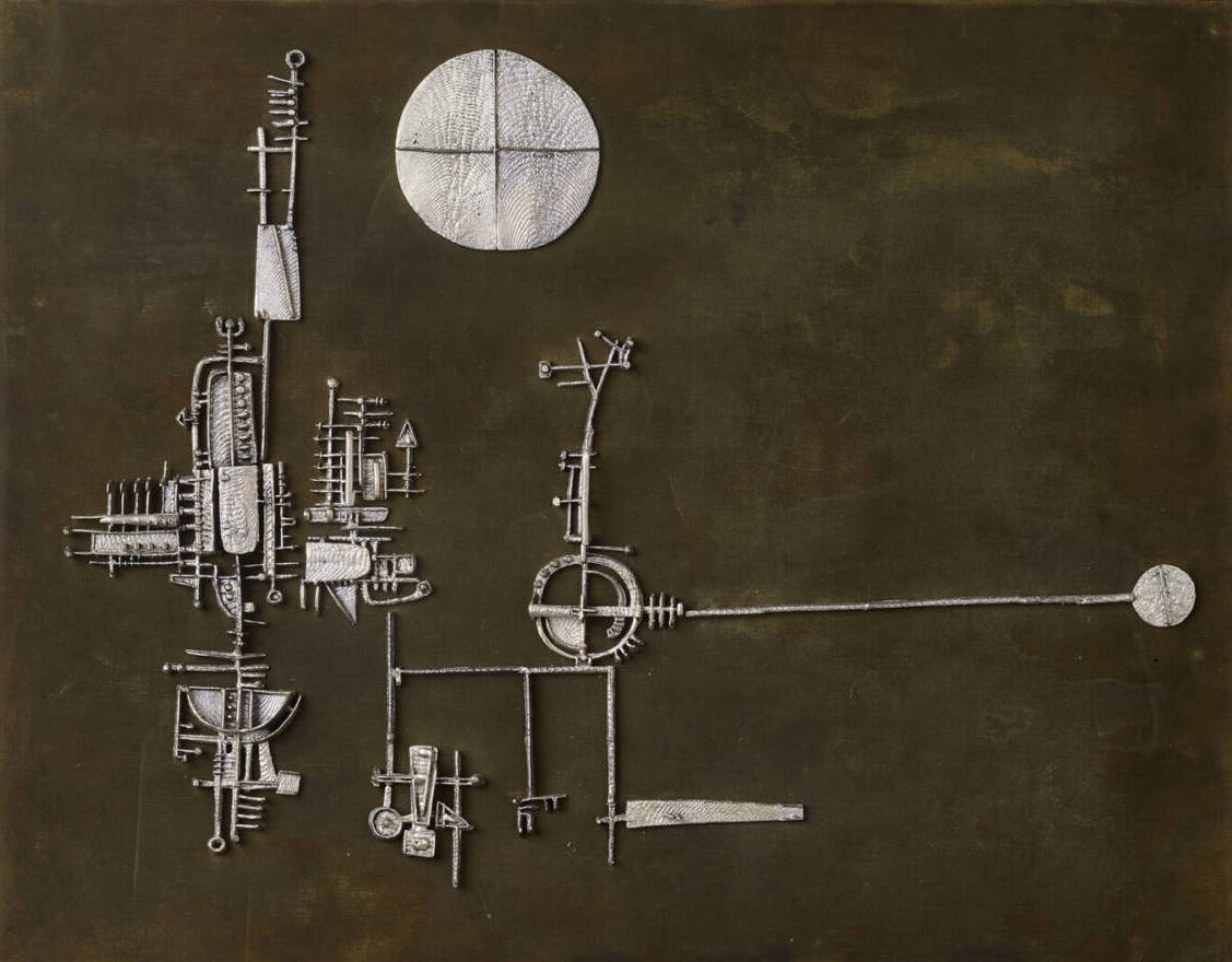 Pomodoro Arnaldo, <em>La luna il sole la torre</em> (1955)