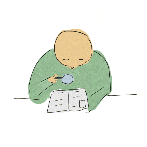 animazione utente guarda sbalordito