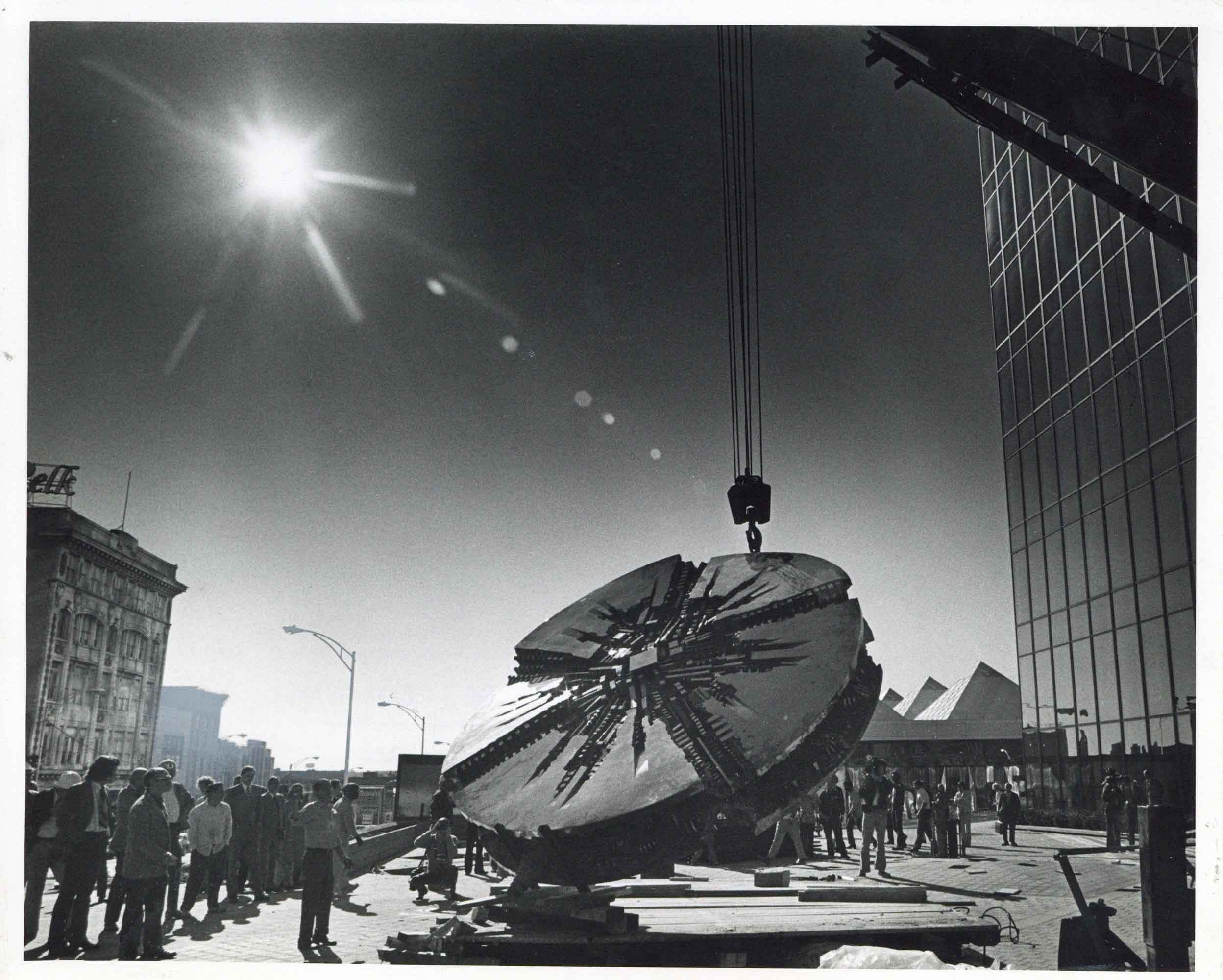 Installazione Grande disco (AP 346) a Charlotte, NC, foto NN, 1974